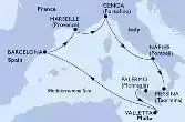 Palermo,Valletta,Barcelona,Marseille,Genoa,Naples,Messina