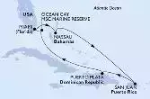 Miami,Nassau,San Juan,Puerto Plata,Ocean Cay,Miami