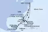 New York,Port Canaveral,Miami,Ocean Cay,Nassau,New York,Port Canaveral,Cozumel,Costa Maya,Ocean Cay,Miami,New York