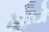 Southampton,Haugesund,Olden,Flaam,Kristiansand,Southampton