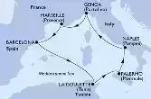 Genoa,Marseille,Barcelona,La Goulette,Palermo,Naples,Genoa