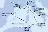 Naples,Genoa,Marseille,Barcelona,La Goulette,Palermo,Civitavecchia