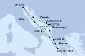 Italia, Croazia, Montenegro, Grecia