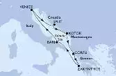 Italia, Croazia, Montenegro, Grecia