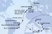 Rio de Janeiro,Salvador,Maceio,Santa Cruz de Tenerife,Cadiz,Barcelona,Messina,Corfu,Dubrovnik,Venice