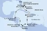 Miami,Nassau,Ocean Cay,Miami,Ocho Rios,Cartagena,Colon,Puerto Limon,Isla de Roatan,Ocean Cay,Miami