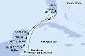 Miami,Isla de Roatan,Belize City,Costa Maya,Cozumel,Miami
