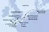 Rotterdam,Rotterdam,Le Havre,Southampton,Falmouth,St Peter Port,Hamburg