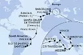 Santos,Rio de Janeiro,Maceio,Santa Cruz de Tenerife,Funchal,Malaga,Barcelona,Ajaccio,Civitavecchia,Messina,Corfu,Dubrovnik,Venice