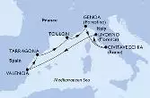 Livorno,Valencia,Tarragona,Toulon,Genoa,Civitavecchia,Livorno