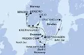 Stockholm,Copenhagen,Fredericia,Warnemunde,Bergen,Eidfjord,Kristiansand,Oslo