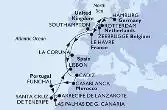 Belgio, Olanda, Francia, Spagna, Marocco, Portogallo, Regno Unito, Germania