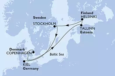 MSC FANTASIA - Itinerario di 6 notti partendo da COPENHAGEN, DENMARK il 19/06/2023 - Copenhagen,Tallinn,Helsinki,Stockholm,Kiel