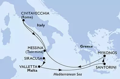 Italia, Malta, Grecia