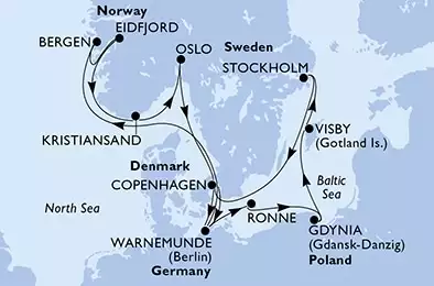 Germania, Norvegia, Danimarca, Polonia, Svezia