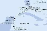 Miami,Cozumel,Isla de Roatan,Costa Maya,Ocean Cay,Miami,Key West,Ocean Cay,Miami