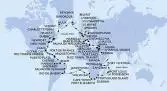 Italia, Francia, Spagna, Malta, Cipro, Israele, Egitto, Giordania, Arabia Saudita, Kenya, Repubblica Unita di Tanzania, Seychelles, Mauritius, Réunion, Mozambico, Sudafrica, Namibia, Sant'Elena, Brasile, Barbados, Saint Lucia, Martinica, Repubblica Dominicana, Bahamas, USA, Canada, Groenlandia, Islanda, Regno Unito, Olanda, Germania