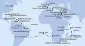Italia, Francia, Spagna, Malta, Cipro, Israele, Egitto, Giordania, Arabia Saudita, Kenya, Repubblica Unita di Tanzania, Seychelles, Mauritius, Réunion, Mozambico, Sudafrica, Namibia, Sant'Elena, Brasile, Barbados, Saint Lucia, Martinica, Repubblica Dominicana, Bahamas, USA