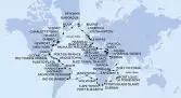 Francia, Spagna, Italia, Malta, Cipro, Israele, Egitto, Giordania, Arabia Saudita, Kenya, Repubblica Unita di Tanzania, Seychelles, Mauritius, Réunion, Mozambico, Sudafrica, Namibia, Sant'Elena, Brasile, Barbados, Saint Lucia, Martinica, Repubblica Dominicana, Bahamas, USA, Canada, Groenlandia, Islanda, Regno Unito