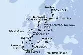 Svezia, Danimarca, Germania, Olanda, Francia, Spagna, Portogallo, Gibilterra, Italia