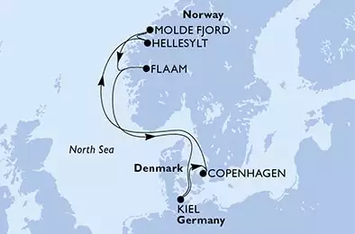 MSC EURIBIA - Itinerario di 7 notti partendo da COPENHAGEN, DENMARK il 04/08/2024 - Danimarca, Norvegia, Germania