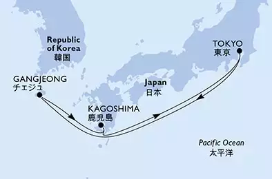 MSC BELLISSIMA - Itinerario di 5 notti partendo da TOKYO,  GIAPPONE il 31/10/2024 - Tokyo,Gangjeong,Kagoshima,Tokyo