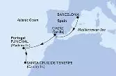 Barcelona,Cadiz,Funchal,Santa Cruz de Tenerife