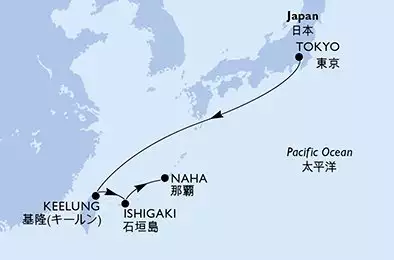 MSC BELLISSIMA - Itinerario di 5 notti partendo da TOKYO,  GIAPPONE il 23/11/2024 - Tokyo,Keelung,Ishigaki,Naha