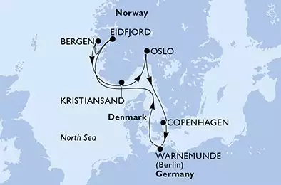 MSC POESIA - Itinerario di 7 notti partendo da COPENHAGEN, DENMARK il 03/08/2024 - Danimarca, Germania, Norvegia