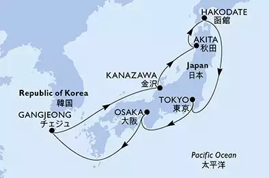MSC BELLISSIMA - Itinerario di 10 notti partendo da TOKYO GIAPPONE il 02/04/2025 - Giappone, Repubblica di Corea