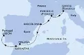 Italia, Francia, Spagna, Gibilterra, Portogallo