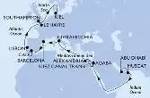 Emirati Arabi Uniti, Oman, Giordania, Egitto, Italia, Spagna, Portogallo, Francia, Regno Unito, Germania