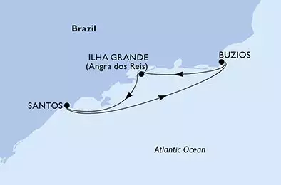 Santos (Sao Paolo), Buzios, Ilha Grande, Santos (Sao Paolo)