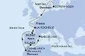 Barcelona,Malaga,Casablanca,Bilbao,La Rochelle,Copenhagen