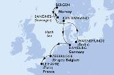 Warnemunde,Sandnes,Bergen,Kristiansand,Hamburg,Zeebrugge,Le Havre