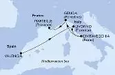 Valencia,Livorno,Civitavecchia,Genoa,Marseille