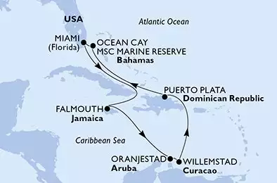 Stati Uniti, Giamaica, Aruba, Repubblica Dominicana, Bahamas