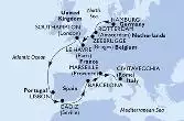 Hamburg,Rotterdam,Zeebrugge,Le Havre,Southampton,Lisbon,Cadiz,Barcelona,Marseille,Civitavecchia