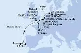 Hamburg,Rotterdam,Zeebrugge,Le Havre,Southampton,Lisbon