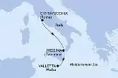 Civitavecchia,Messina,Valletta