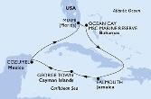 Miami,Ocean Cay,Falmouth,George Town,Cozumel,Miami