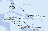 Miami,George Town,Ocho Rios,Oranjestad,Kralendijk,Puerto Plata,Miami