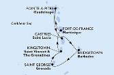 Fort de France,Pointe-a-Pitre,Castries,Bridgetown,Saint George,Kingstown ,Fort de France