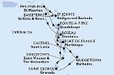 Fort de France,Pointe-a-Pitre,Philipsburg,St John s,Basseterre,Roseau,Fort de France,Pointe-a-Pitre,Castries,Bridgetown,Saint George,Kingstown,Fort de France