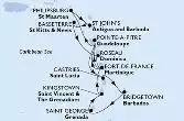 Fort de France,Pointe-a-Pitre,Philipsburg,St John s,Basseterre,Roseau,Fort de France,Pointe-a-Pitre,Castries,Bridgetown,Saint George,Kingstown,Fort de France