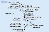 Fort de France,Pointe-a-Pitre,Philipsburg,St John s,Basseterre,Roseau,Fort de France,Pointe-a-Pitre,Castries,Bridgetown,Kingstown,Saint George,Fort de France