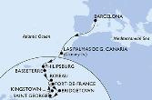 Barcelona,Las Palmas de G.Canaria,Philipsburg,Basseterre,Roseau,Bridgetown,Saint George,Kingstown,Fort de France