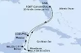 Port Canaveral,Cozumel,Belize City,Isla de Roatan,Port Canaveral