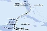 Port Canaveral,Costa Maya,Belize City,Isla de Roatan,Cozumel,Port Canaveral