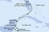 Port Canaveral,Costa Maya,Belize City,Isla de Roatan,Cozumel,Port Canaveral